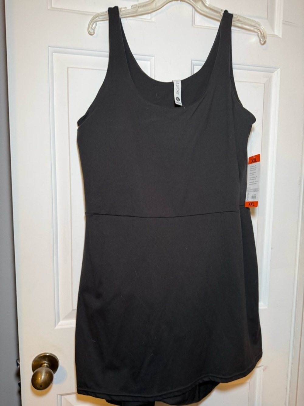 Elle Sport Woman’s Active Tank Dress Black Sz XXL NWT Athletic Shorts Pockets